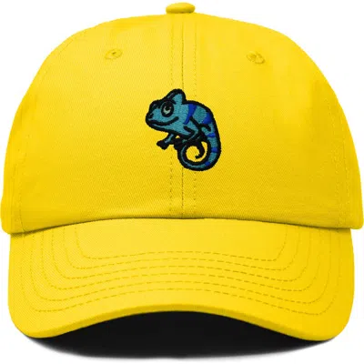 Dalix Chameleon Embroidered Dad Hat In Gold