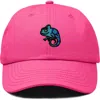 Dalix Chameleon Embroidered Dad Hat In Hot Pink