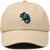 Dalix Chameleon Embroidered Dad Hat In Khaki