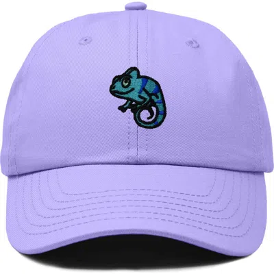 Dalix Chameleon Embroidered Dad Hat In Lavender