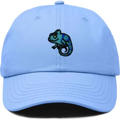 Dalix Chameleon Embroidered Dad Hat In Light Blue