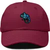 Dalix Chameleon Embroidered Dad Hat In Maroon