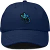 Dalix Chameleon Embroidered Dad Hat In Navy Blue