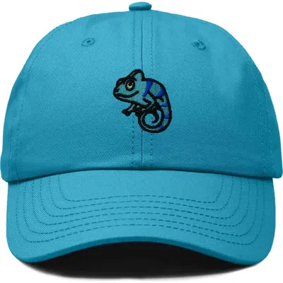 Dalix Chameleon Embroidered Dad Hat In Teal