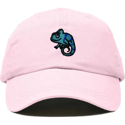 Dalix Chameleon Embroidered Dad Hat In Washed Pink