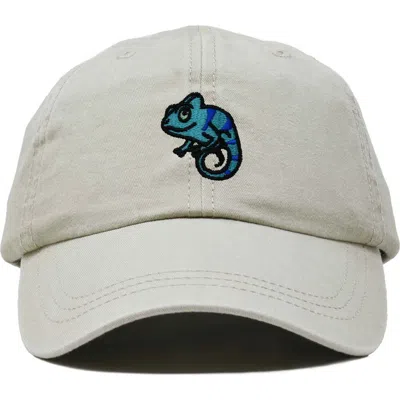 Dalix Chameleon Embroidered Dad Hat In Neutral