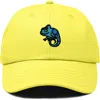 Dalix Chameleon Embroidered Dad Hat In Yellow