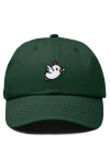 Dalix Chicken Embroidered Cotton Cap In Dark Green
