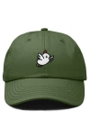 Dalix Chicken Embroidered Cotton Cap In Olive