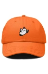Dalix Chicken Embroidered Cotton Cap In Orange