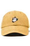 Dalix Chicken Embroidered Cotton Cap In Washed Gold