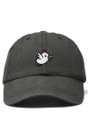 Dalix Chicken Embroidered Cotton Cap In Washed Gray