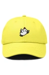 Dalix Chicken Embroidered Cotton Cap In Yellow