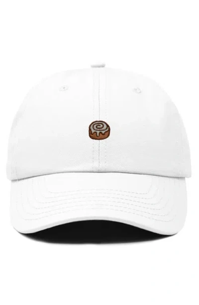Dalix Cinnamon Roll Dad Cap In White