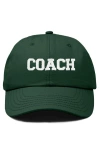 Dalix Coach Embroidered Sports Dad Cap In Dark Green
