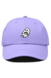 Dalix Coffee Ghost Embroidered Hat In Lavender