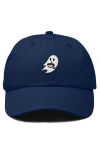 Dalix Coffee Ghost Embroidered Hat In Navy Blue