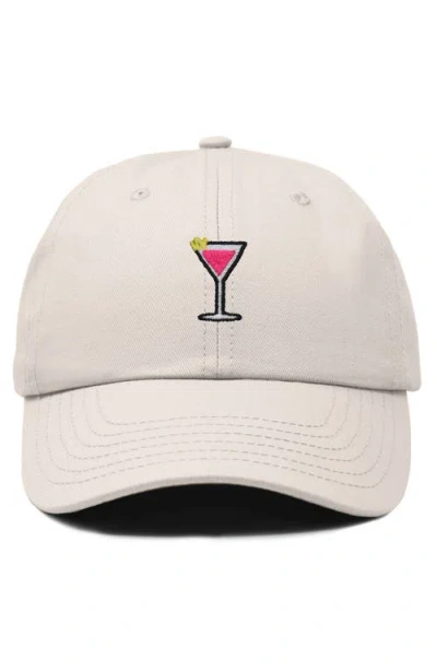 Dalix Cosmo Embroidered Casual Hat In Beige
