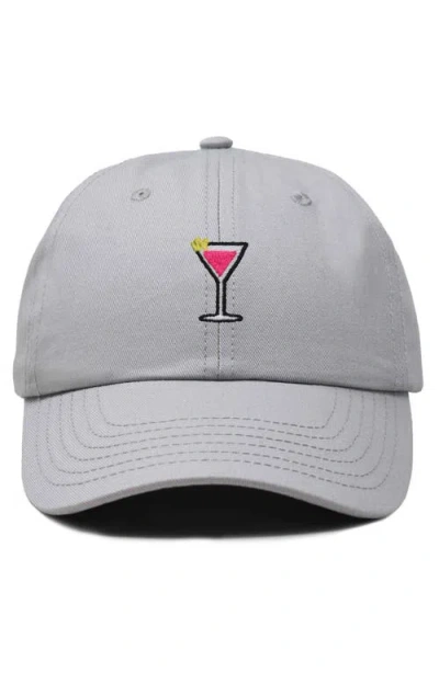 Dalix Cosmo Embroidered Casual Hat In Gray
