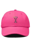 Dalix Cosmo Embroidered Casual Hat In Pink