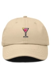 Dalix Cosmo Embroidered Casual Hat In Khaki