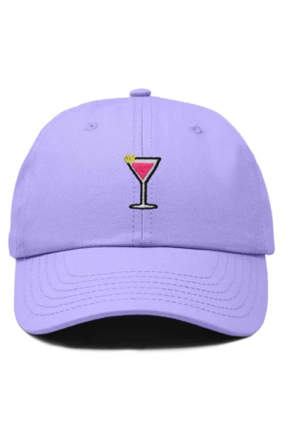 Dalix Cosmo Embroidered Casual Hat In Lavender