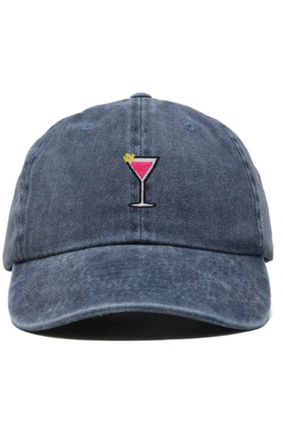 Dalix Cosmo Embroidered Casual Hat In Blue