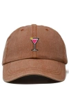 Dalix Cosmo Embroidered Casual Hat In Brown