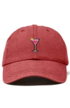 Dalix Cosmo Embroidered Casual Hat In Burgundy