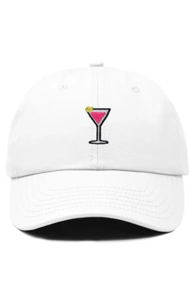 Dalix Cosmo Embroidered Casual Hat In White