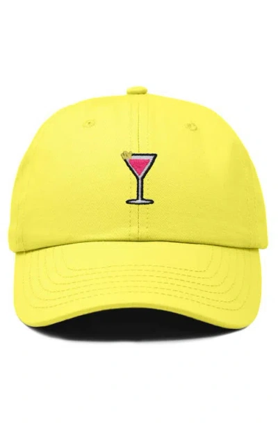 Dalix Cosmo Embroidered Casual Hat In Yellow
