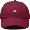 Dalix Croissant Dad Cap In Burgundy