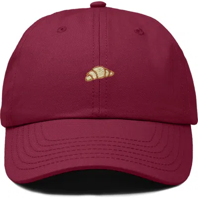 Dalix Croissant Dad Cap In Burgundy
