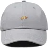 Dalix Croissant Dad Cap In Gray