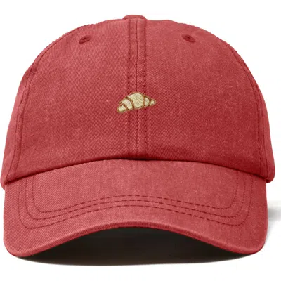 Dalix Croissant Dad Cap In Red