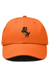 Dalix Dachshund Embroidered Dad Cap In Orange