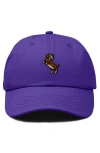 Dalix Dachshund Embroidered Dad Cap In Purple