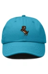 Dalix Dachshund Embroidered Dad Cap In Teal