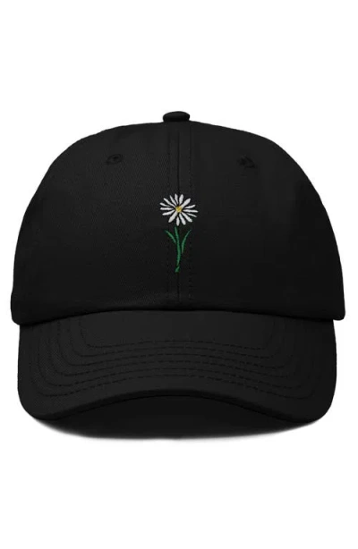 Dalix Daisy Embroidered Everyday Hat In Black