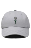 Dalix Daisy Embroidered Everyday Hat In Gray
