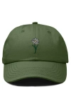 Dalix Daisy Embroidered Everyday Hat In Olive