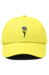 Dalix Daisy Embroidered Everyday Hat In Yellow