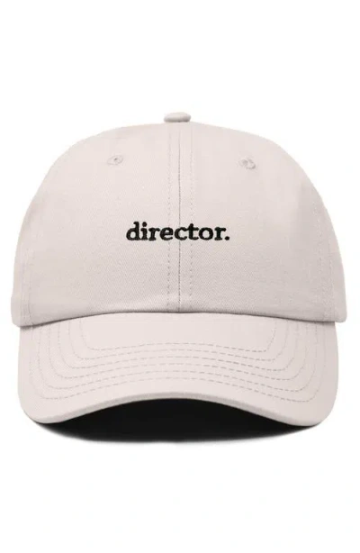 Dalix Director Embroidered Low Crown Cap In Beige