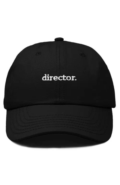 Dalix Director Embroidered Low Crown Cap In Black