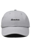 Dalix Director Embroidered Low Crown Cap In Gray