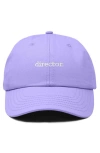 Dalix Director Embroidered Low Crown Cap In Lavender