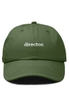 Dalix Director Embroidered Low Crown Cap In Olive