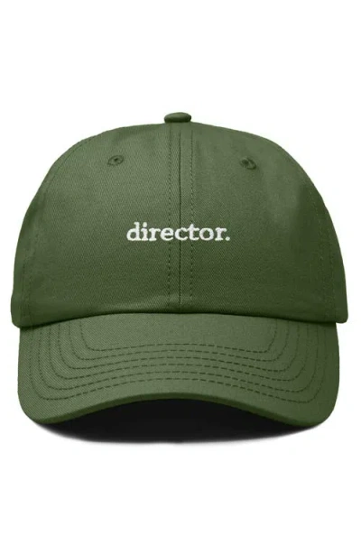 Dalix Director Embroidered Low Crown Cap In Olive