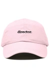 Dalix Director Embroidered Low Crown Cap In Washed Pink