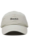 Dalix Director Embroidered Low Crown Cap In Washed Stone White